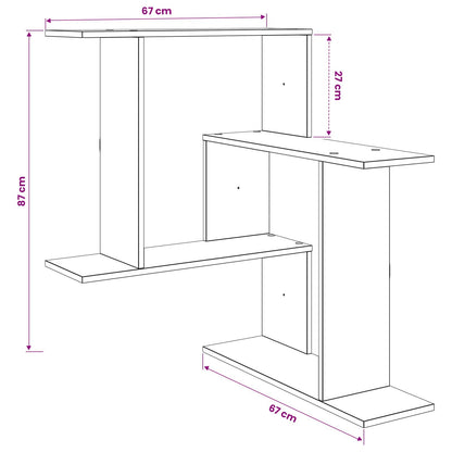 White Wall Shelf Engineered Wood 87cm | HomeAndLiving - 8