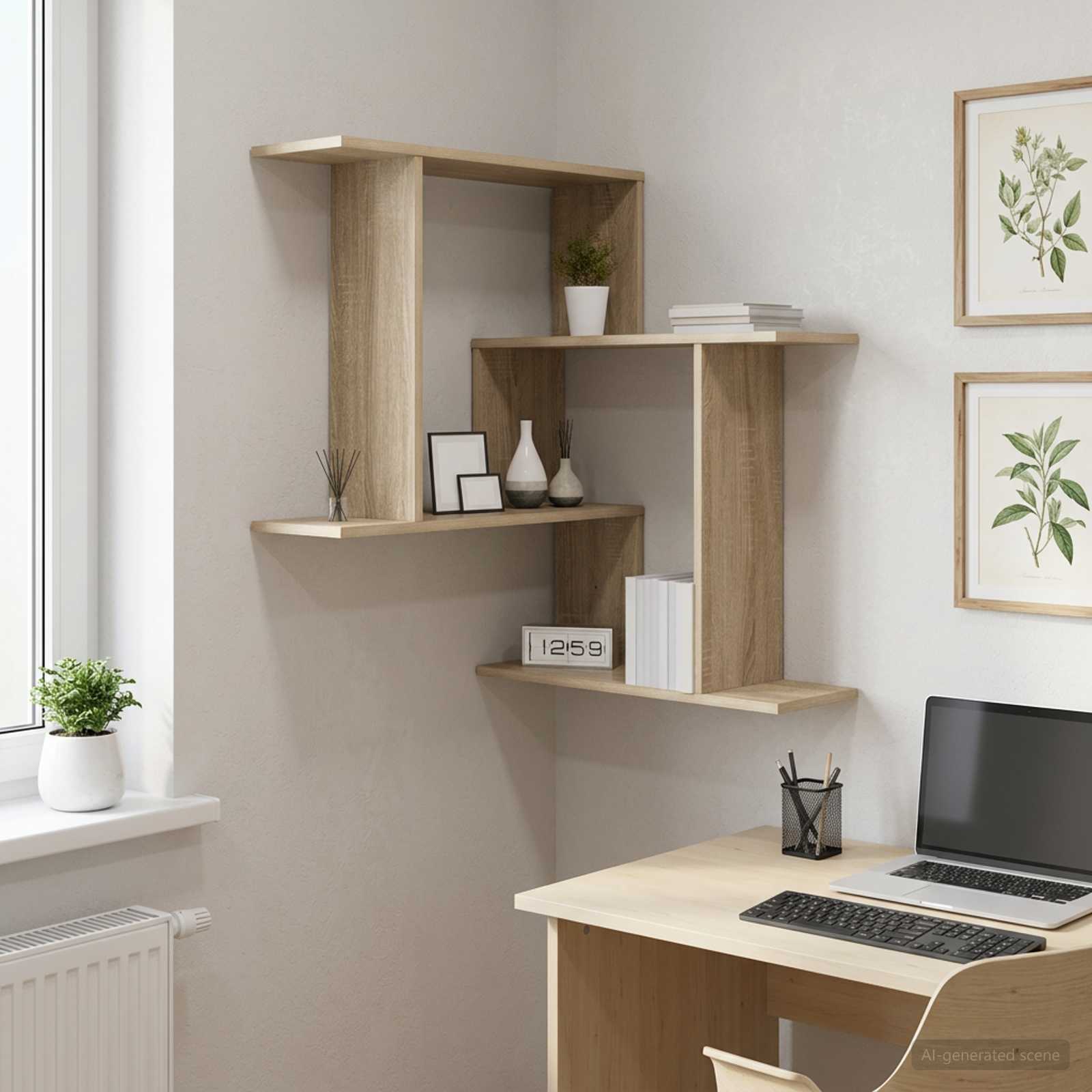 Wall Shelf Sonoma Oak Engineered Wood | HomeAndLiving