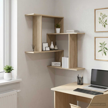 Wall Shelf Sonoma Oak Engineered Wood | HomeAndLiving