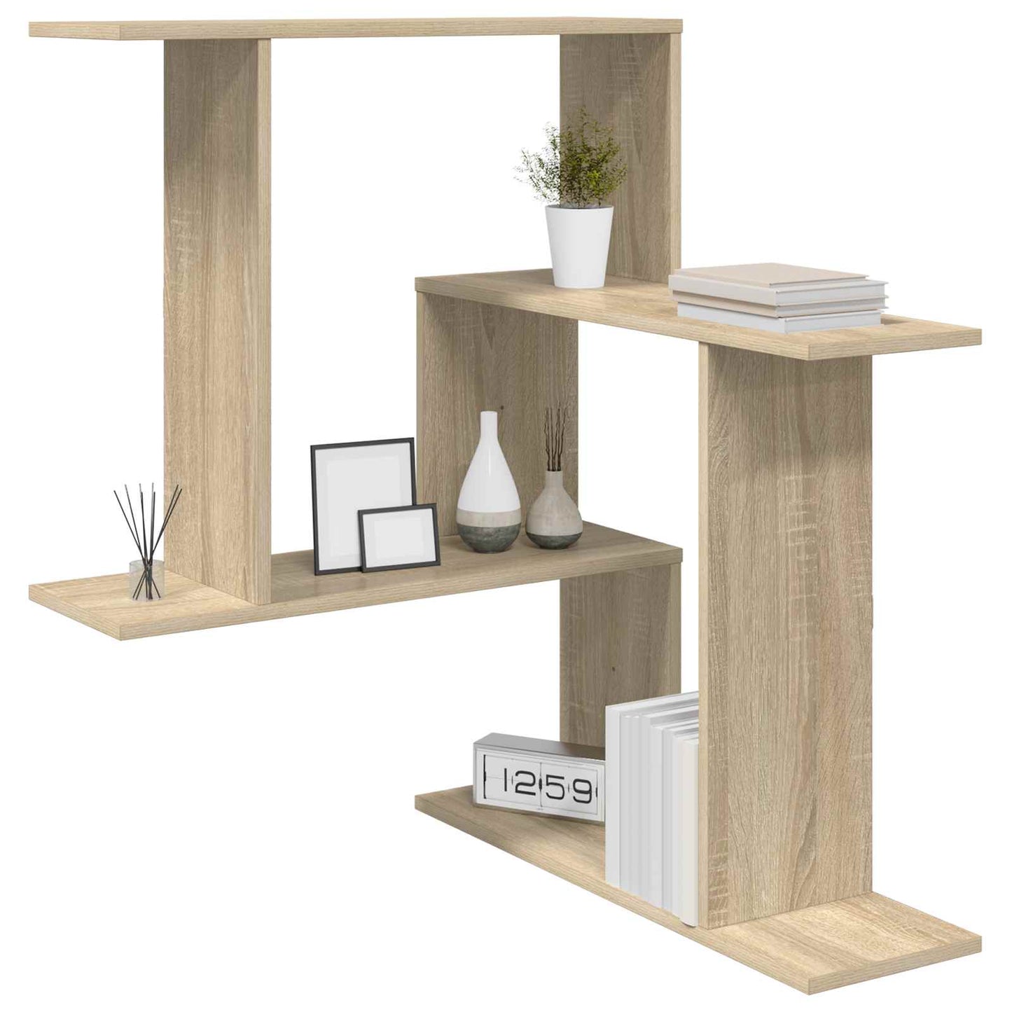 Wall Shelf Sonoma Oak Engineered Wood | HomeAndLiving - 3