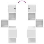 Corner Wall Shelf White 7-Tier 120cm | HomeAndLiving