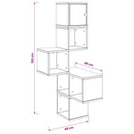 Corner Wall Shelf White 7-Tier 120cm | HomeAndLiving