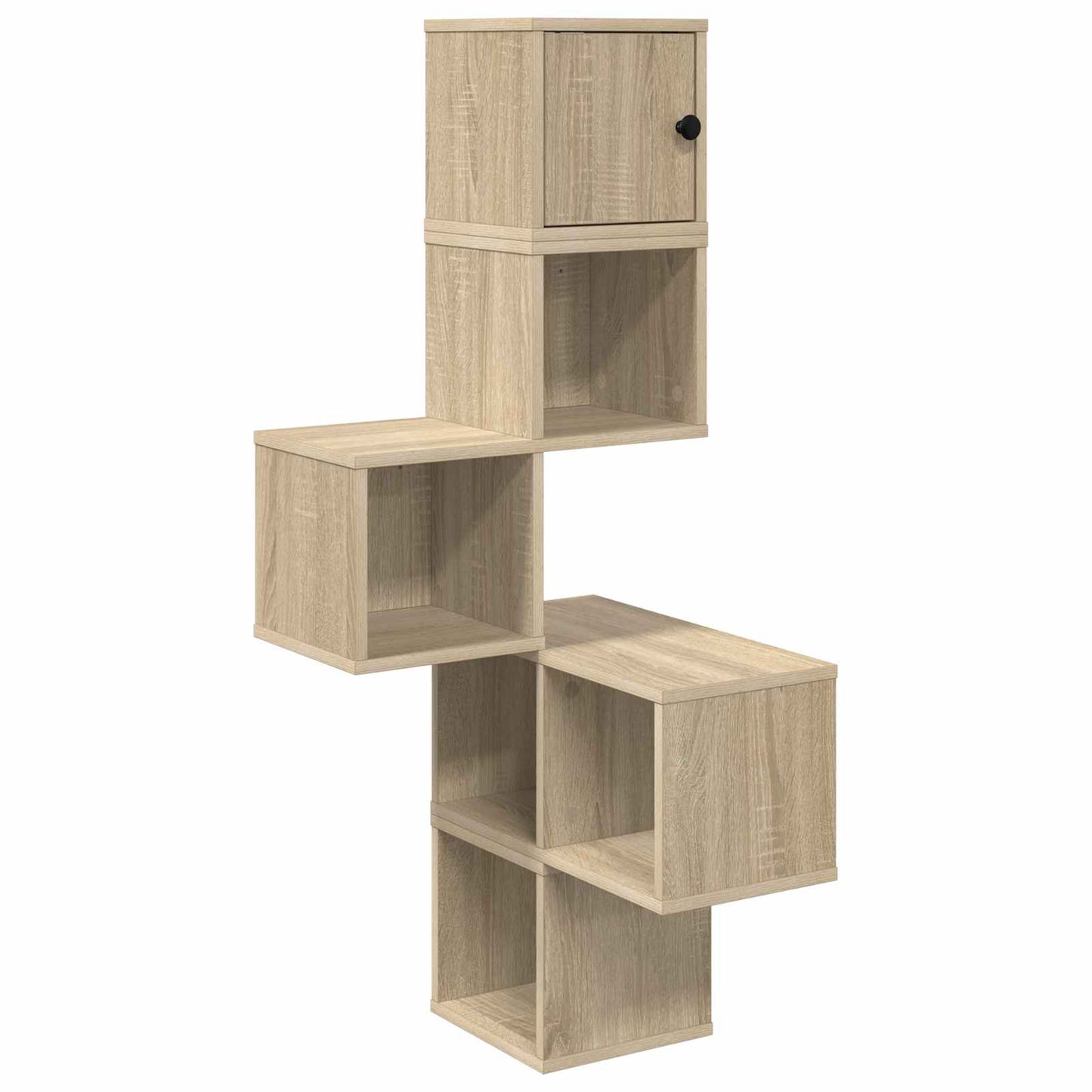 Corner Wall Shelf 7-Tier Sonoma Oak 120cm | HomeAndLiving - 2
