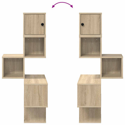 Corner Wall Shelf 7-Tier Sonoma Oak 120cm | HomeAndLiving - 8