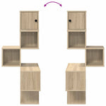 Corner Wall Shelf 7-Tier Sonoma Oak 120cm | HomeAndLiving
