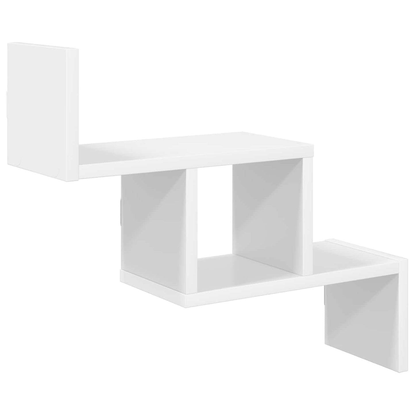 White Wall Shelf 48cm Engineered Wood | HomeAndLiving - 2