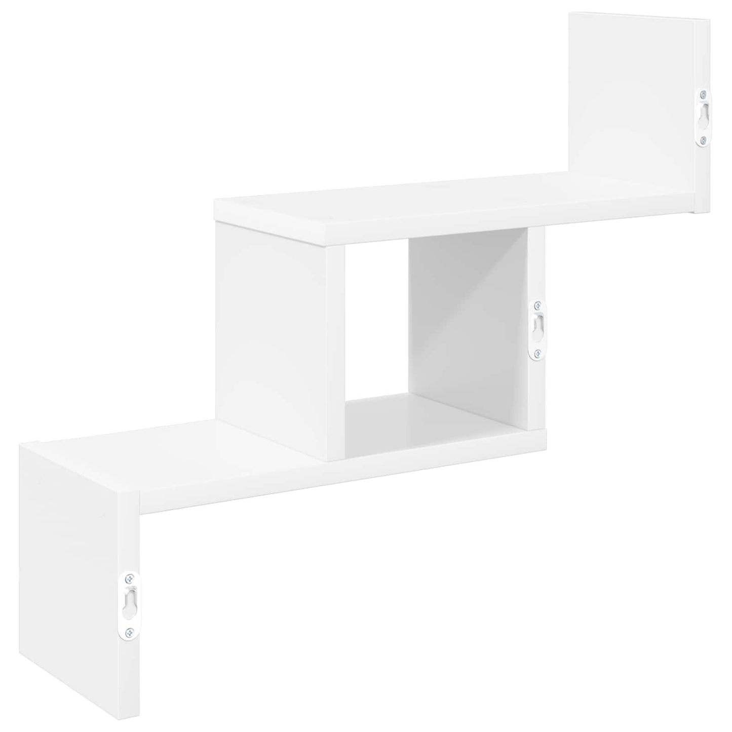 White Wall Shelf 48cm Engineered Wood | HomeAndLiving - 6