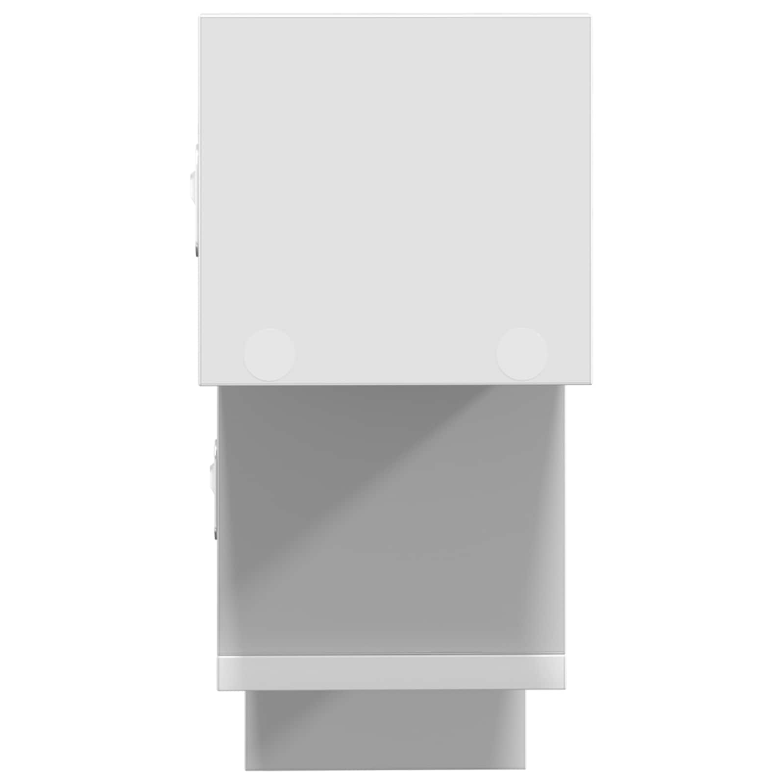 White Wall Shelf 48cm Engineered Wood | HomeAndLiving - 5