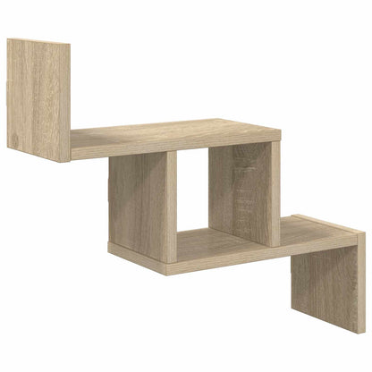 Sonoma Oak Wall Shelf 48cm Engineered Wood | HomeAndLiving - 2