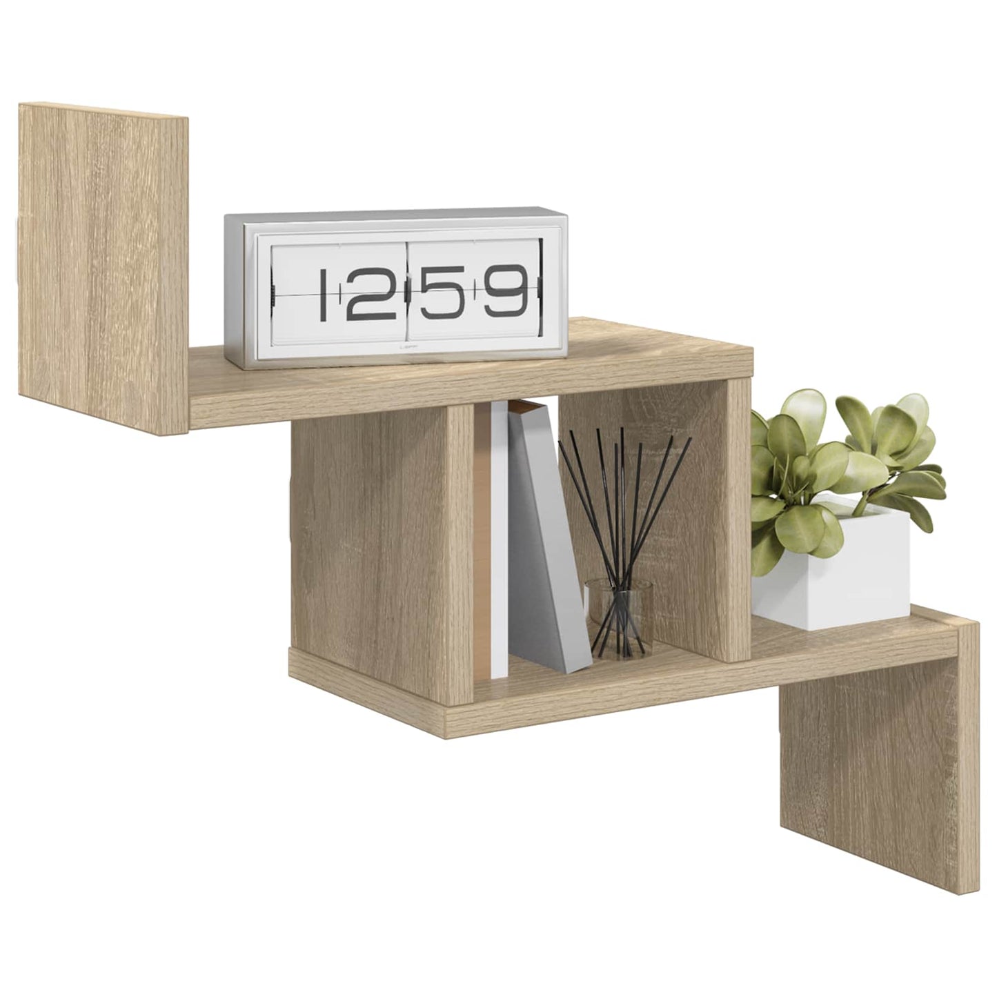 Sonoma Oak Wall Shelf 48cm Engineered Wood | HomeAndLiving - 3