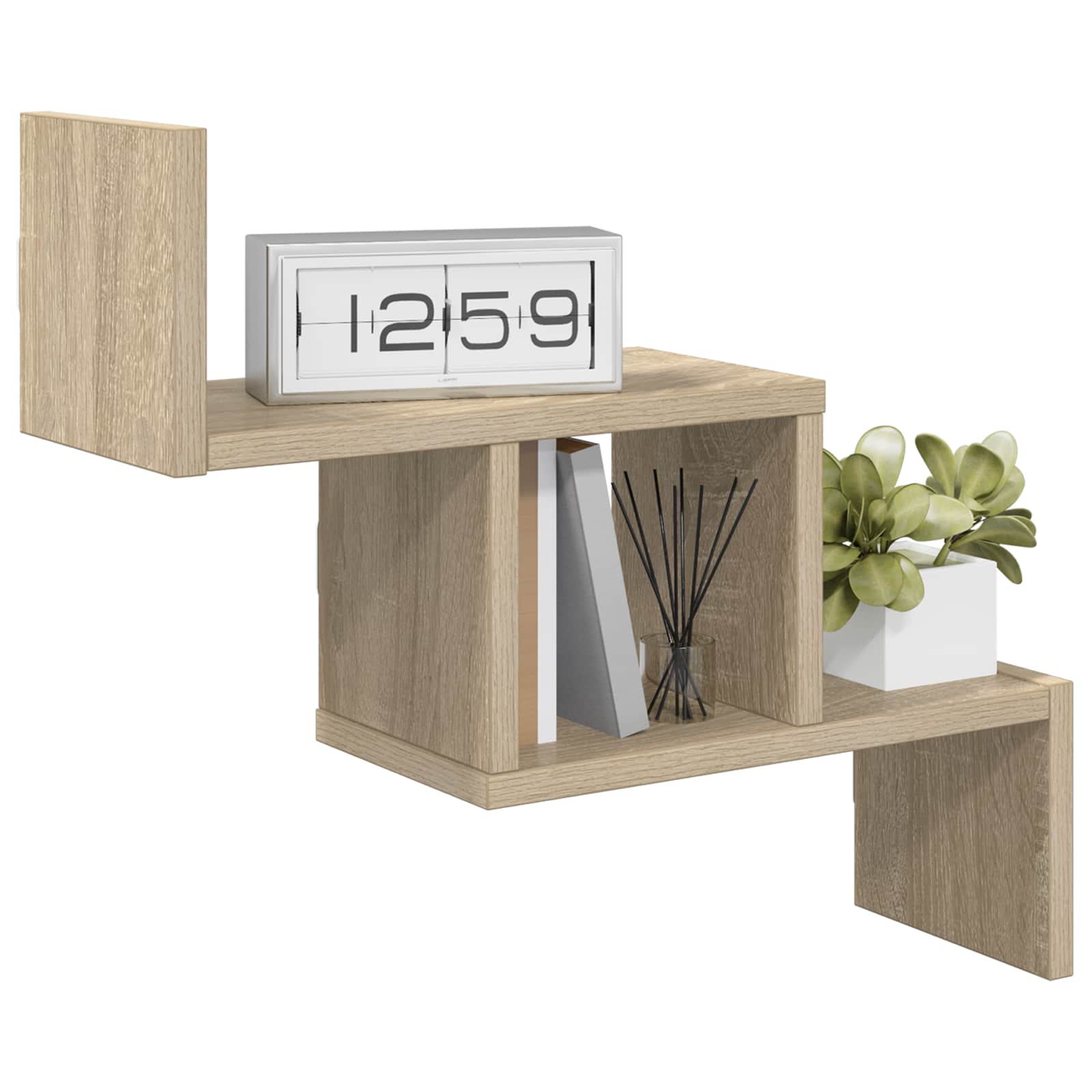 Sonoma Oak Wall Shelf 48cm Engineered Wood | HomeAndLiving - 3