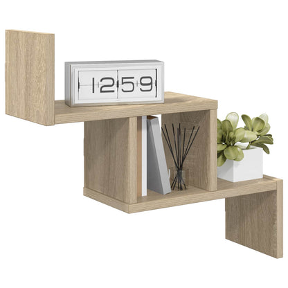 Sonoma Oak Wall Shelf 48cm Engineered Wood | HomeAndLiving - 3