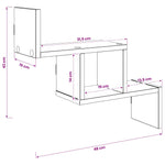 Sonoma Oak Wall Shelf 48cm Engineered Wood | HomeAndLiving