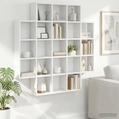 White Wall Shelf 21 Compartments 100cm | HomeAndLiving