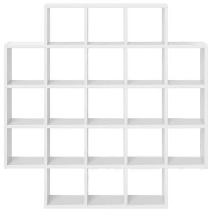 White Wall Shelf 21 Compartments 100cm | HomeAndLiving - 4