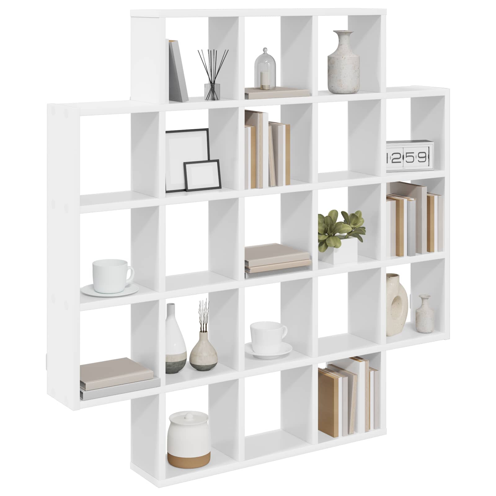 White Wall Shelf 21 Compartments 100cm | HomeAndLiving - 3