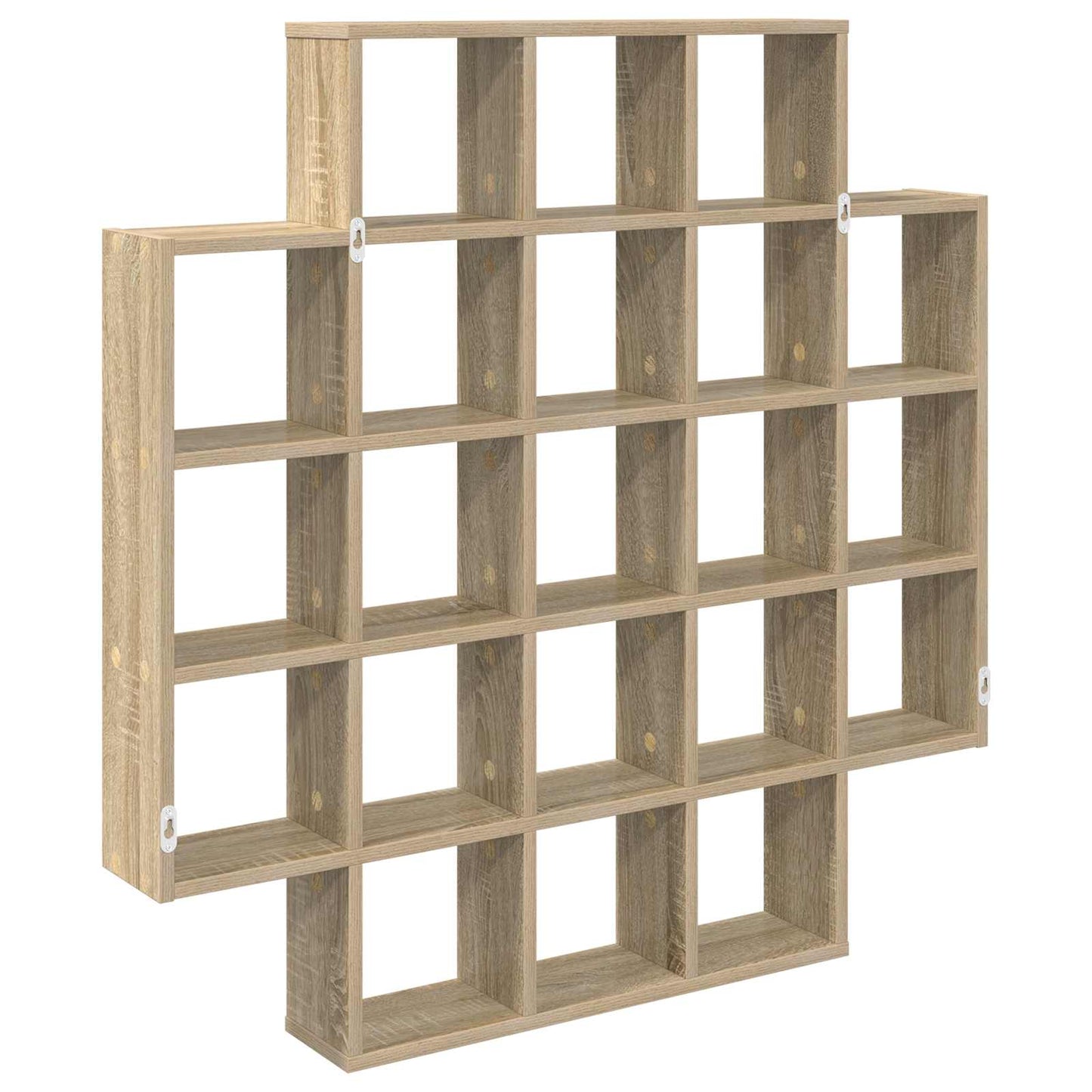 Wall Shelf 21 Compartment Sonoma Oak 100cm | HomeAndLiving - 6