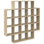 Wall Shelf 21 Compartment Sonoma Oak 100cm | HomeAndLiving