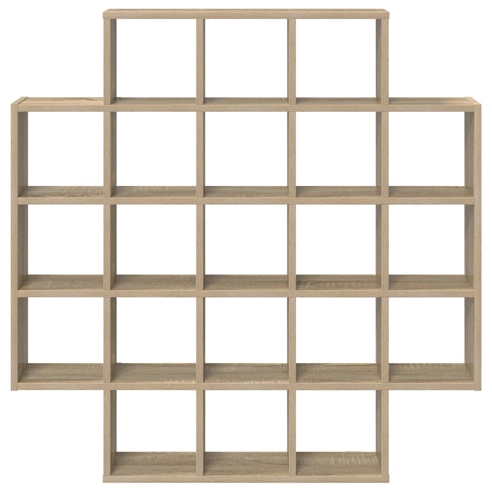 Wall Shelf 21 Compartment Sonoma Oak 100cm | HomeAndLiving - 4