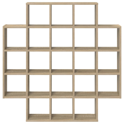 Wall Shelf 21 Compartment Sonoma Oak 100cm | HomeAndLiving - 4