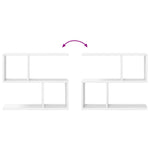 White Wall Shelf 4 Compartment 60cm | HomeAndLiving