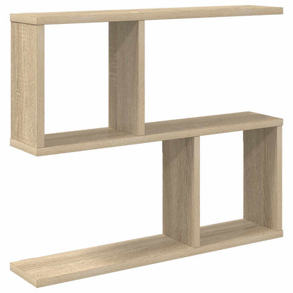 Wall Shelf Sonoma Oak 4 Compartments - 60×12×50.5cm - 2