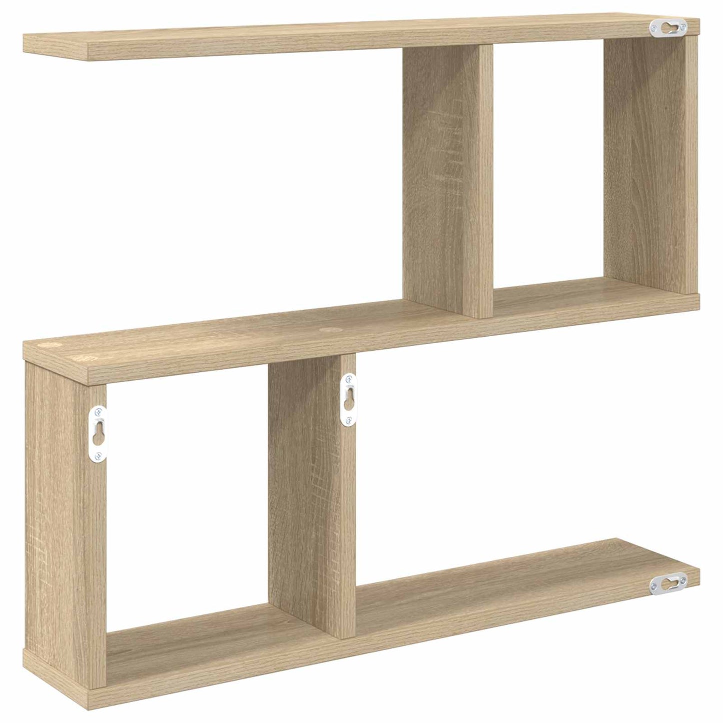 Wall Shelf Sonoma Oak 4 Compartments - 60×12×50.5cm - 6
