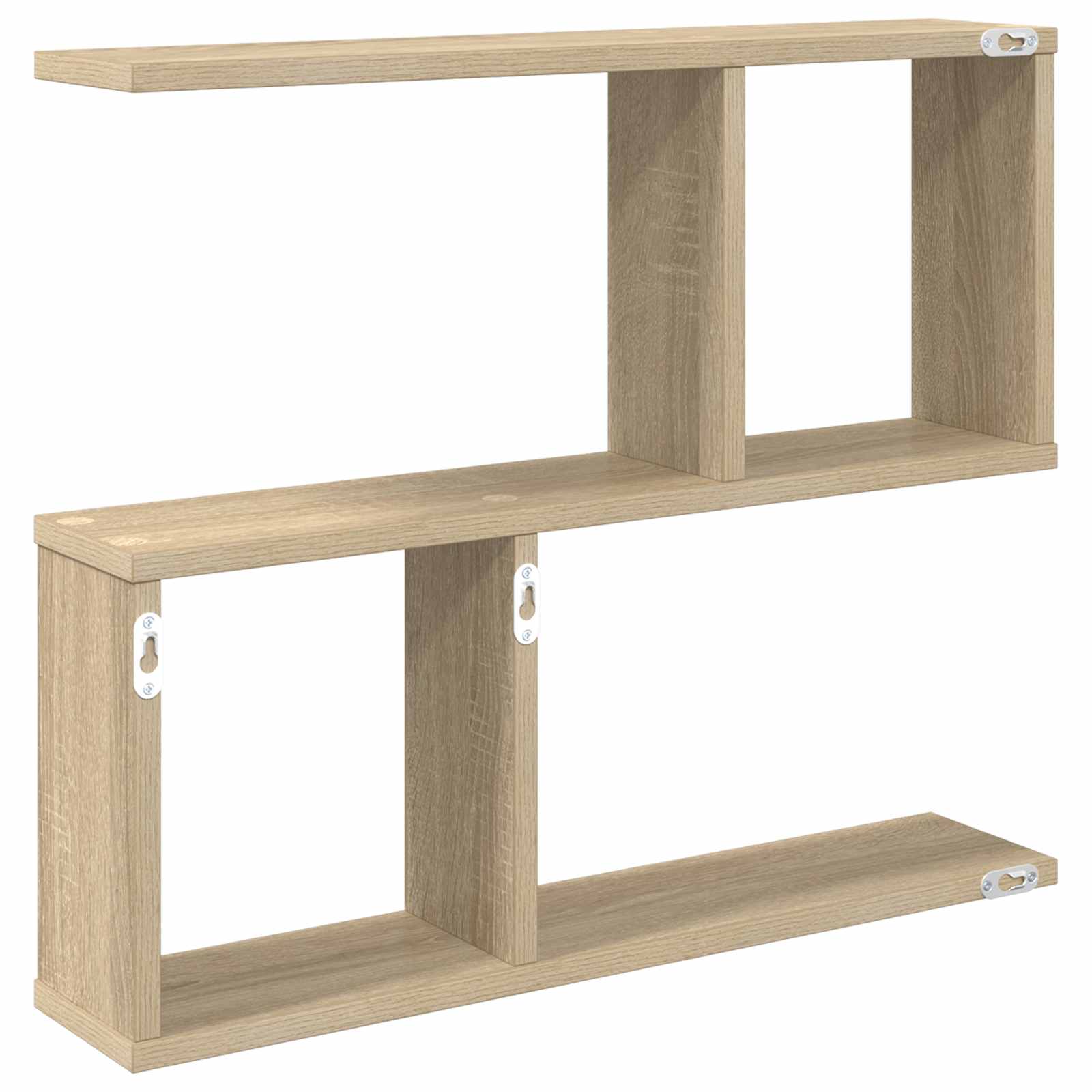 Wall Shelf Sonoma Oak 4 Compartments - 60×12×50.5cm - 6