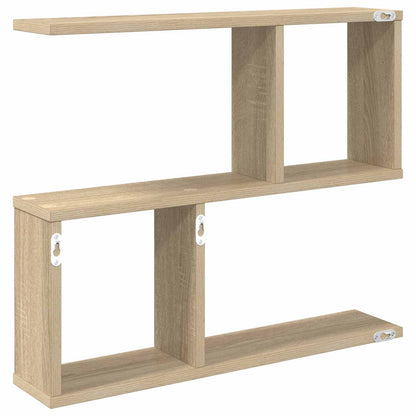 Wall Shelf Sonoma Oak 4 Compartments - 60×12×50.5cm - 6