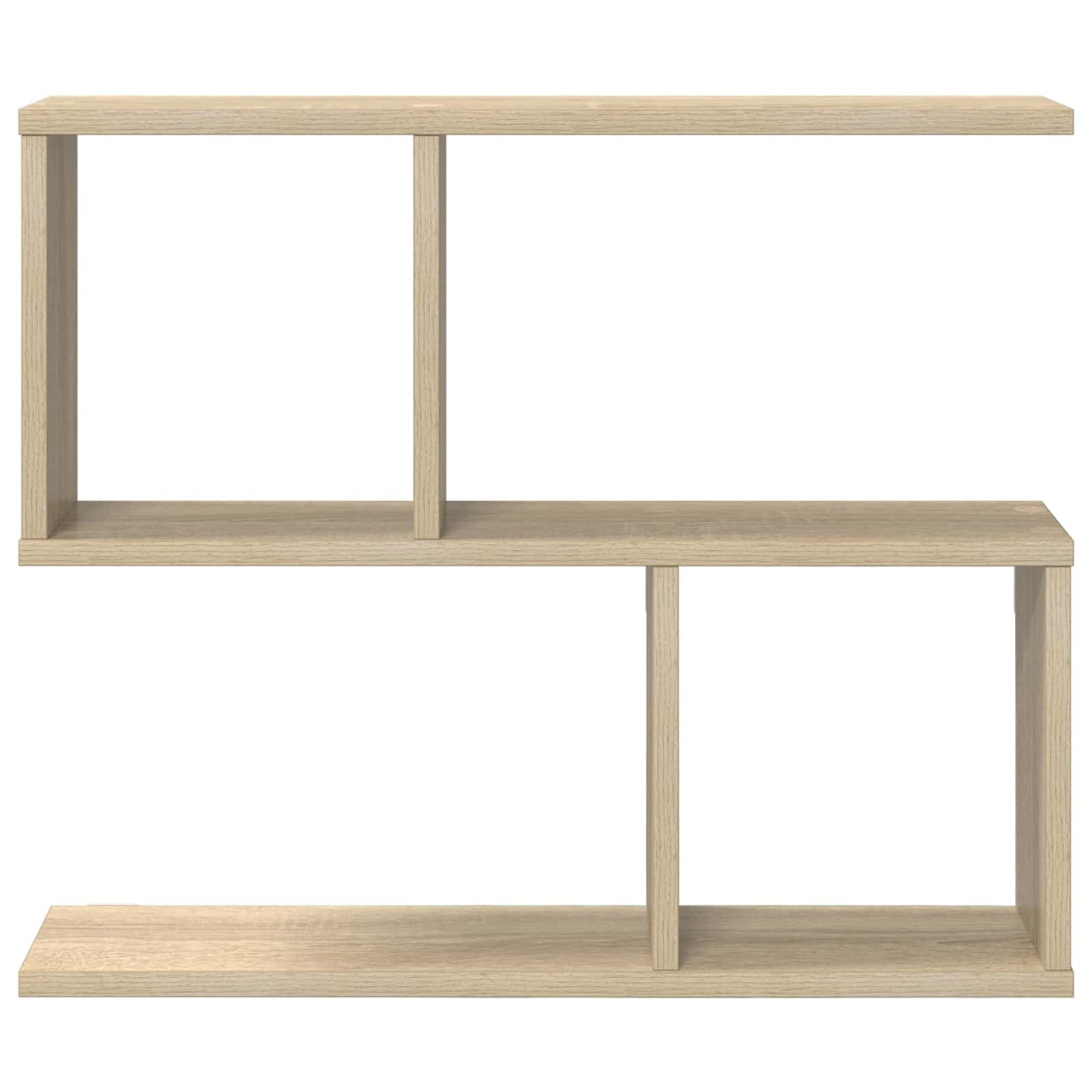 Wall Shelf Sonoma Oak 4 Compartments - 60×12×50.5cm - 4