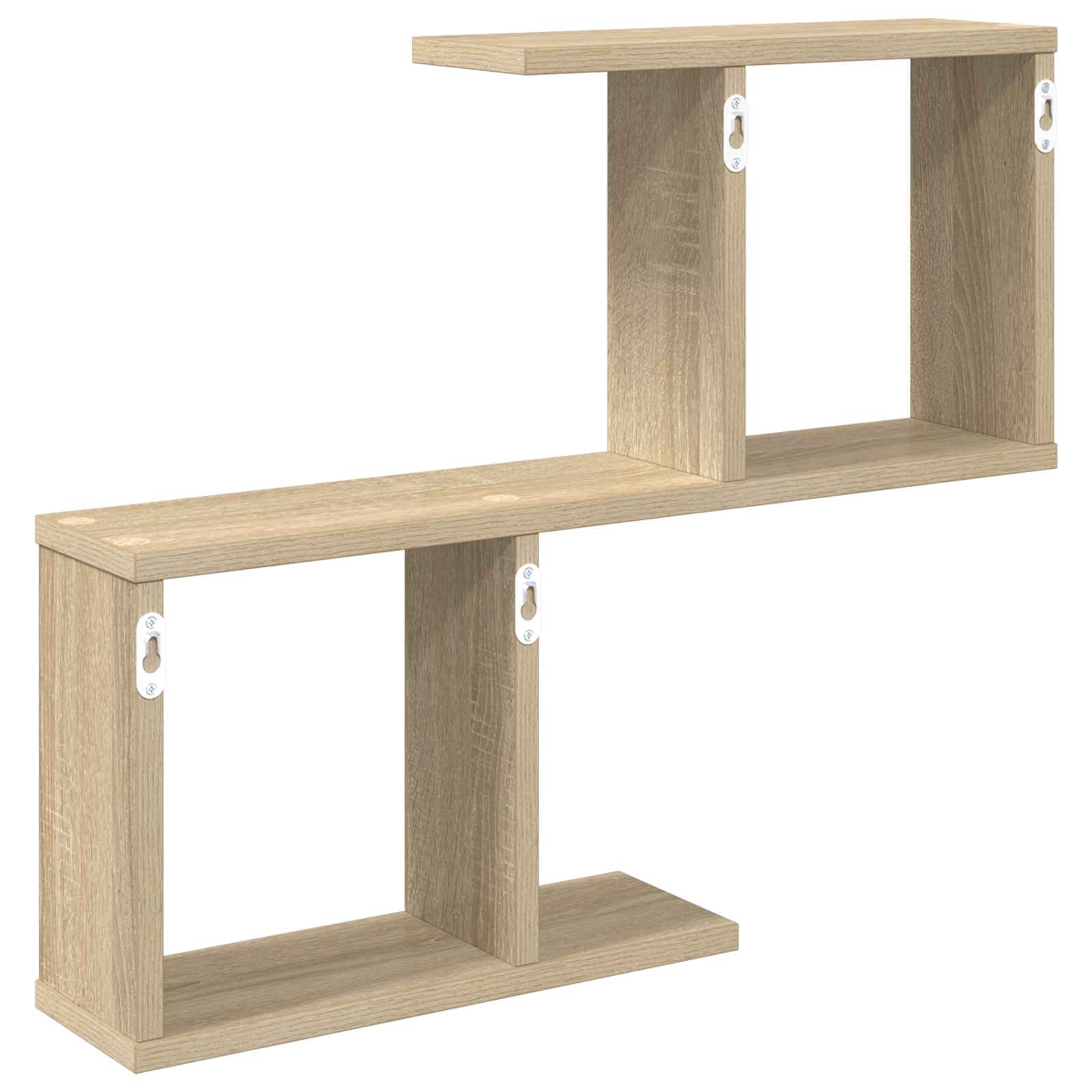 Wall Shelf Sonoma Oak 4 Compartment 60cm | HomeAndLiving - 6
