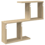 Wall Shelf Sonoma Oak 4 Compartment 60cm | HomeAndLiving
