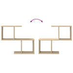 Wall Shelf Sonoma Oak 4 Compartment 60cm | HomeAndLiving