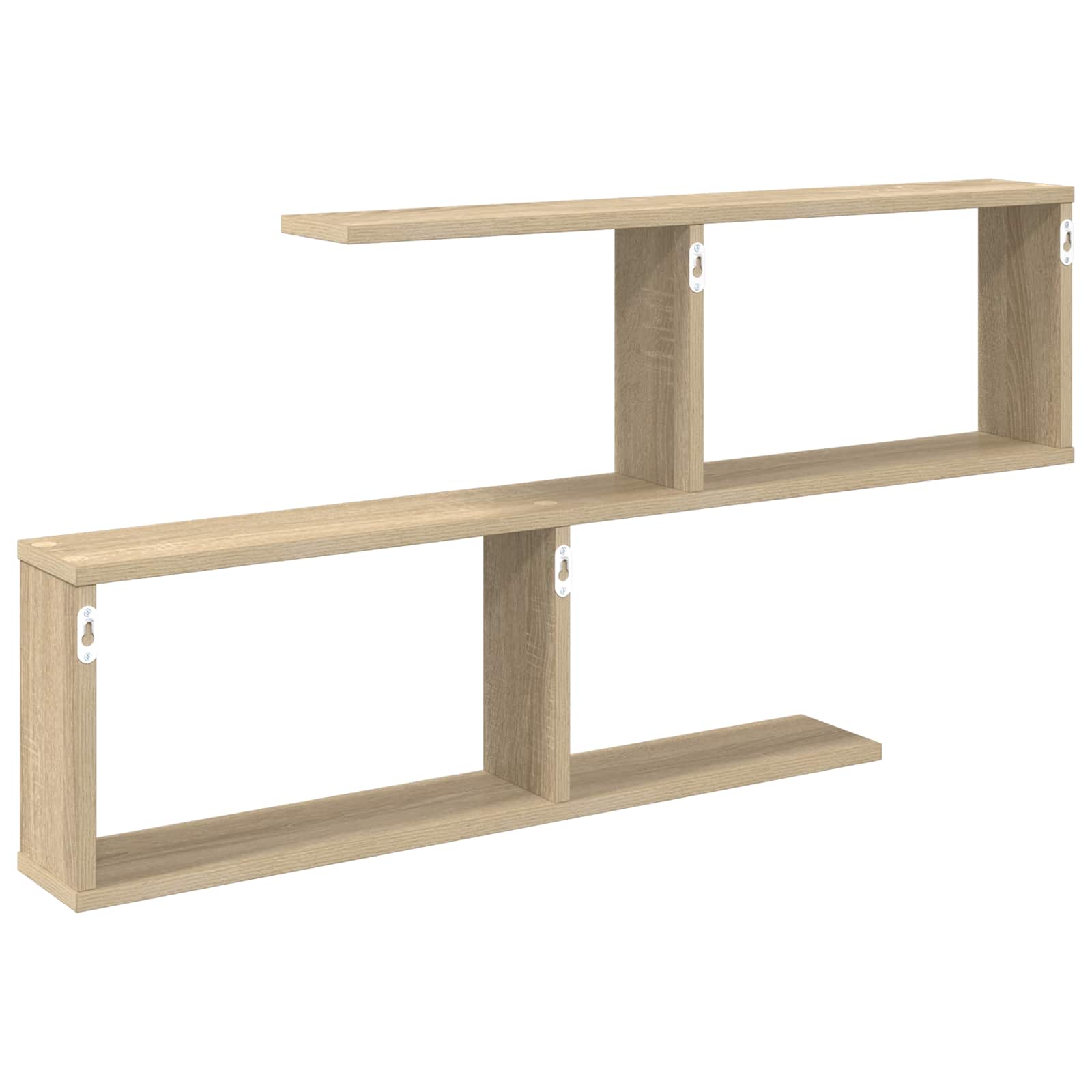 Wall Shelf Sonoma Oak 4 Compartments - 100×12×50.5cm - 6