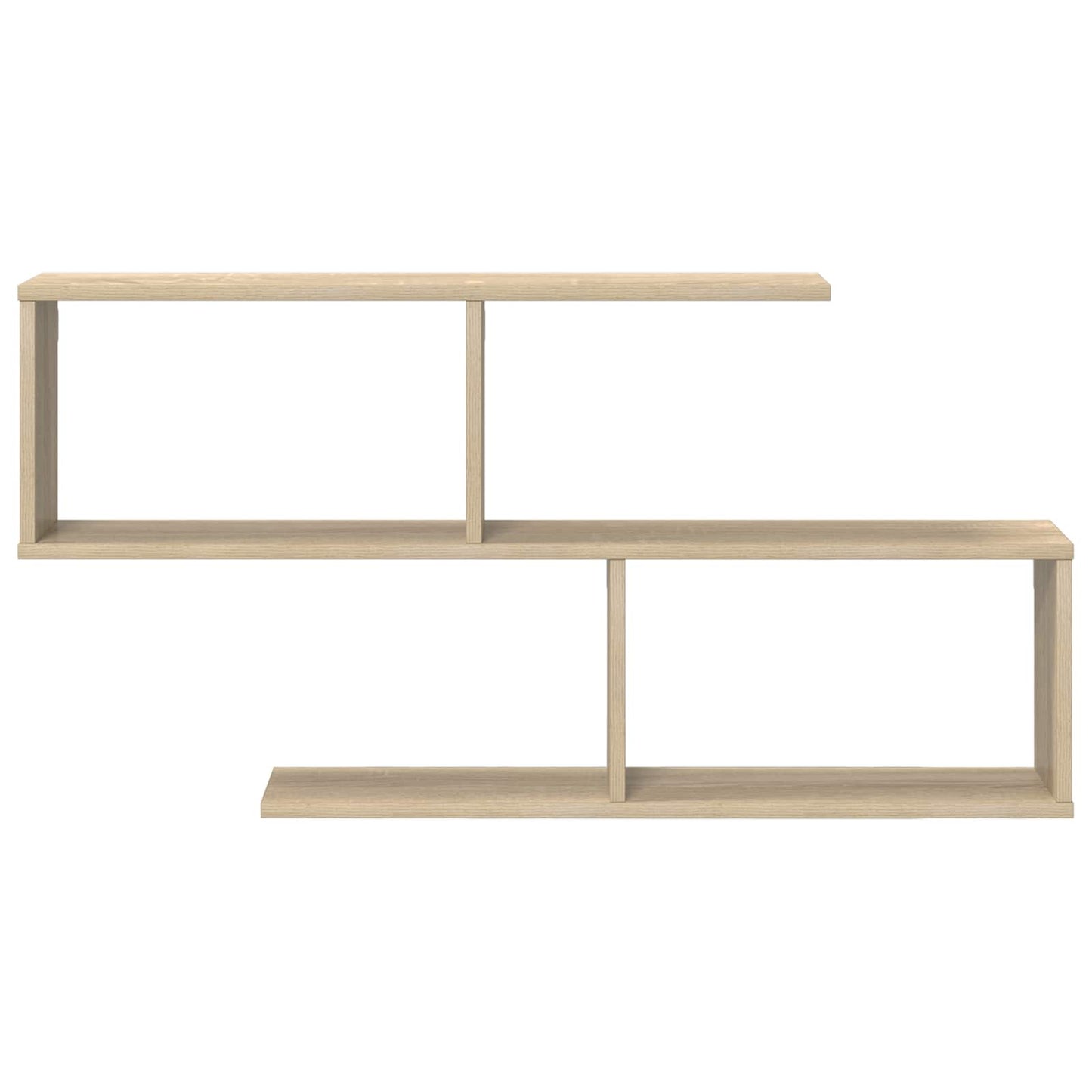 Wall Shelf Sonoma Oak 4 Compartments - 100×12×50.5cm - 4