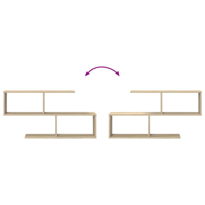 Wall Shelf Sonoma Oak 4 Compartments - 100×12×50.5cm - 8