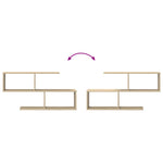 Wall Shelf Sonoma Oak 4 Compartments | HomeAndLiving