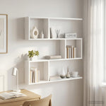 White Wall Shelf 6 Compartments 80cm | HomeAndLiving