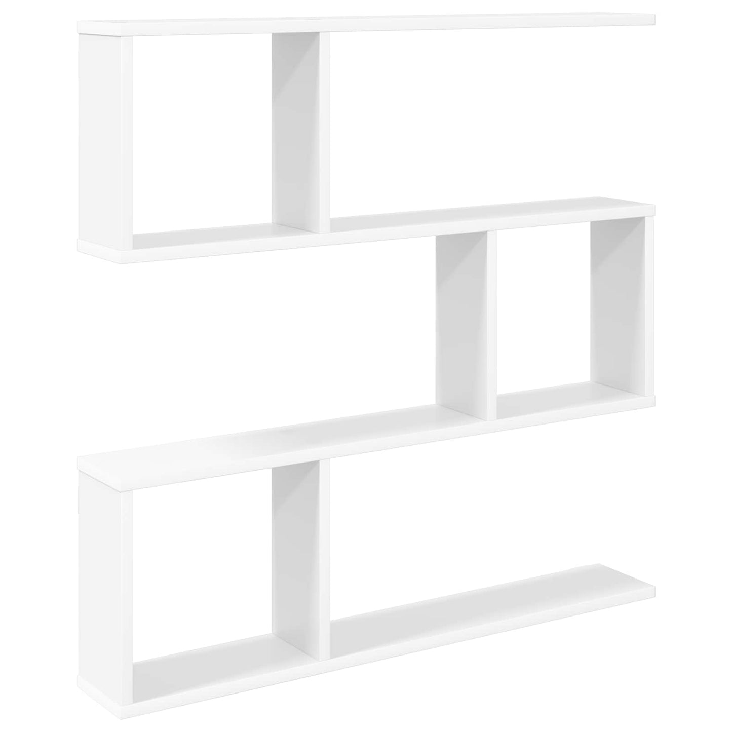 White Wall Shelf 6 Compartments 80cm | HomeAndLiving - 2