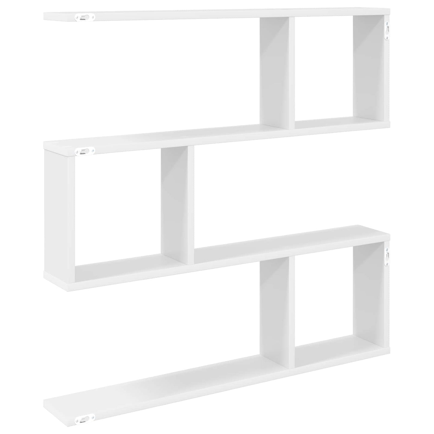White Wall Shelf 6 Compartments 80cm | HomeAndLiving - 6