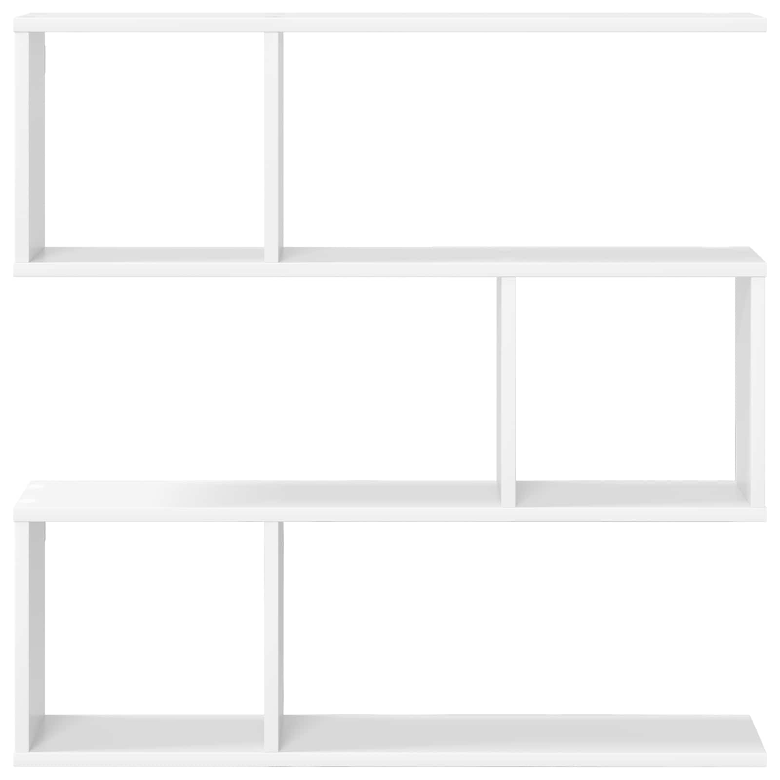 White Wall Shelf 6 Compartments 80cm | HomeAndLiving - 4