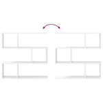 White Wall Shelf 6 Compartments 80cm | HomeAndLiving