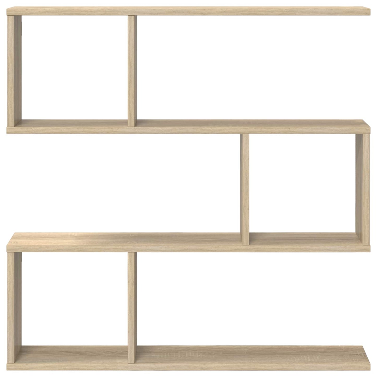 Wall Shelf Sonoma Oak 6 Compartments | HomeAndLiving - 4