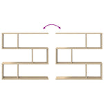 Wall Shelf Sonoma Oak 6 Compartments | HomeAndLiving