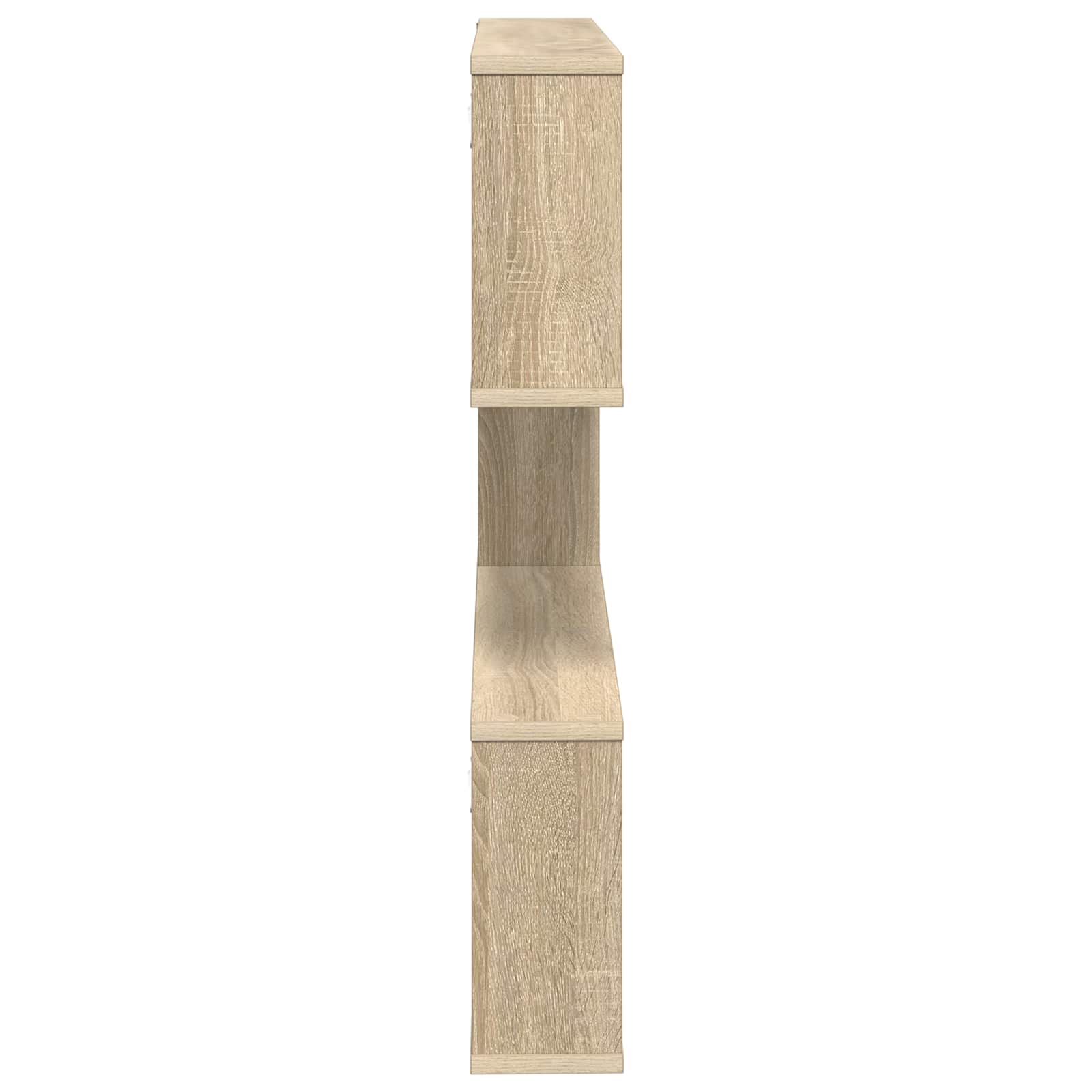 Wall Shelf Sonoma Oak 6 Compartments | HomeAndLiving - 5