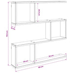 Wall Shelf Sonoma Oak 6 Compartments | HomeAndLiving
