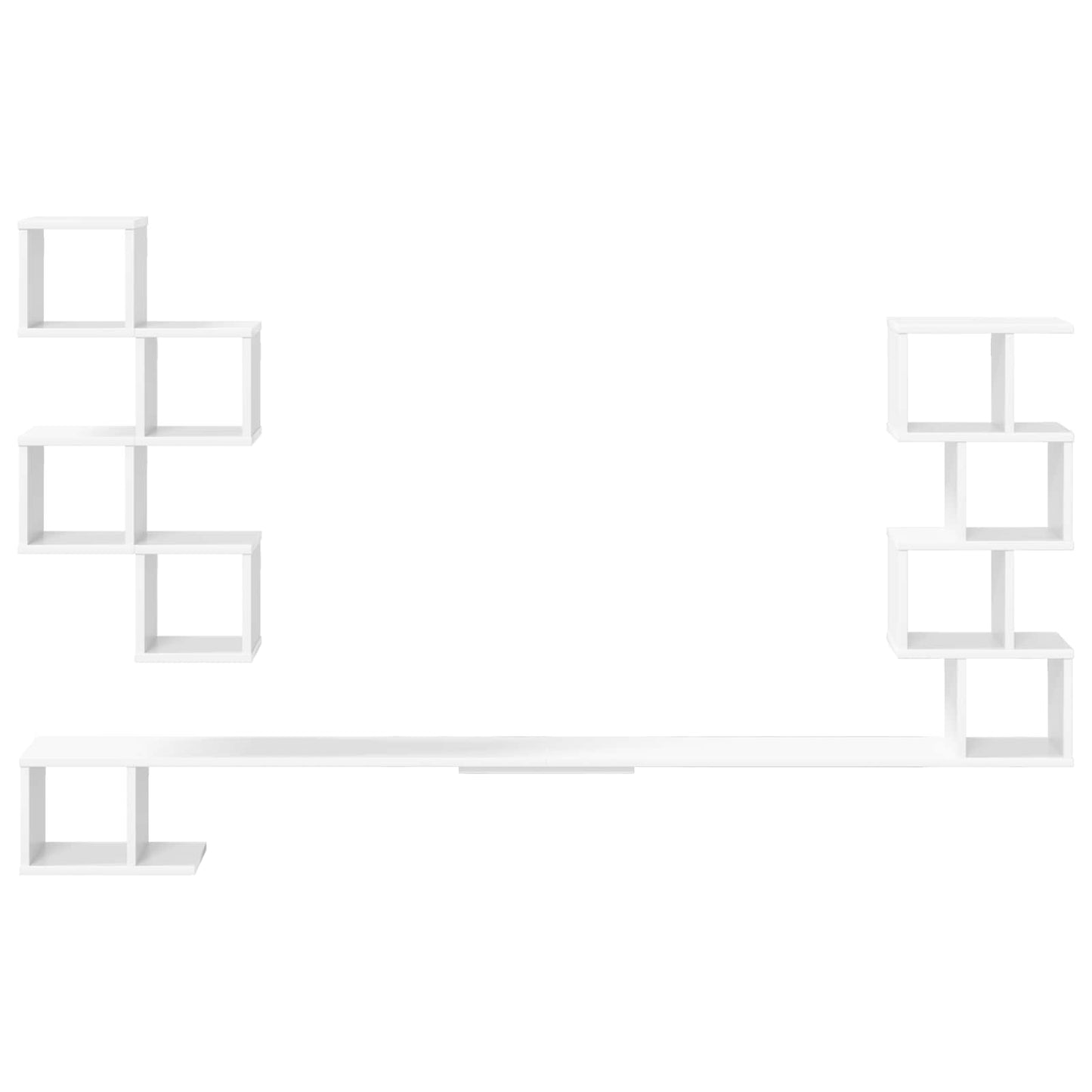 Wall-Mounted TV Shelf White 180cm | HomeAndLiving - 4