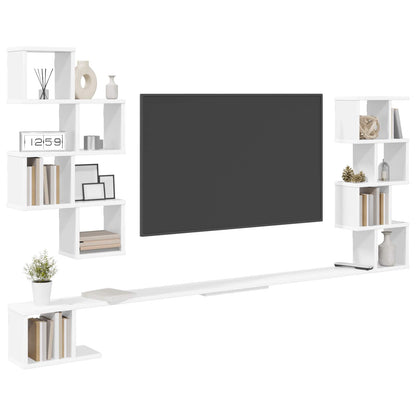 Wall-Mounted TV Shelf White 180cm | HomeAndLiving - 3