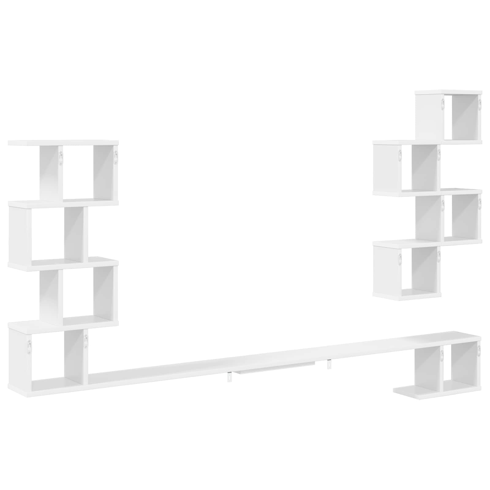 Wall-Mounted TV Shelf White 160cm | HomeAndLiving - 6