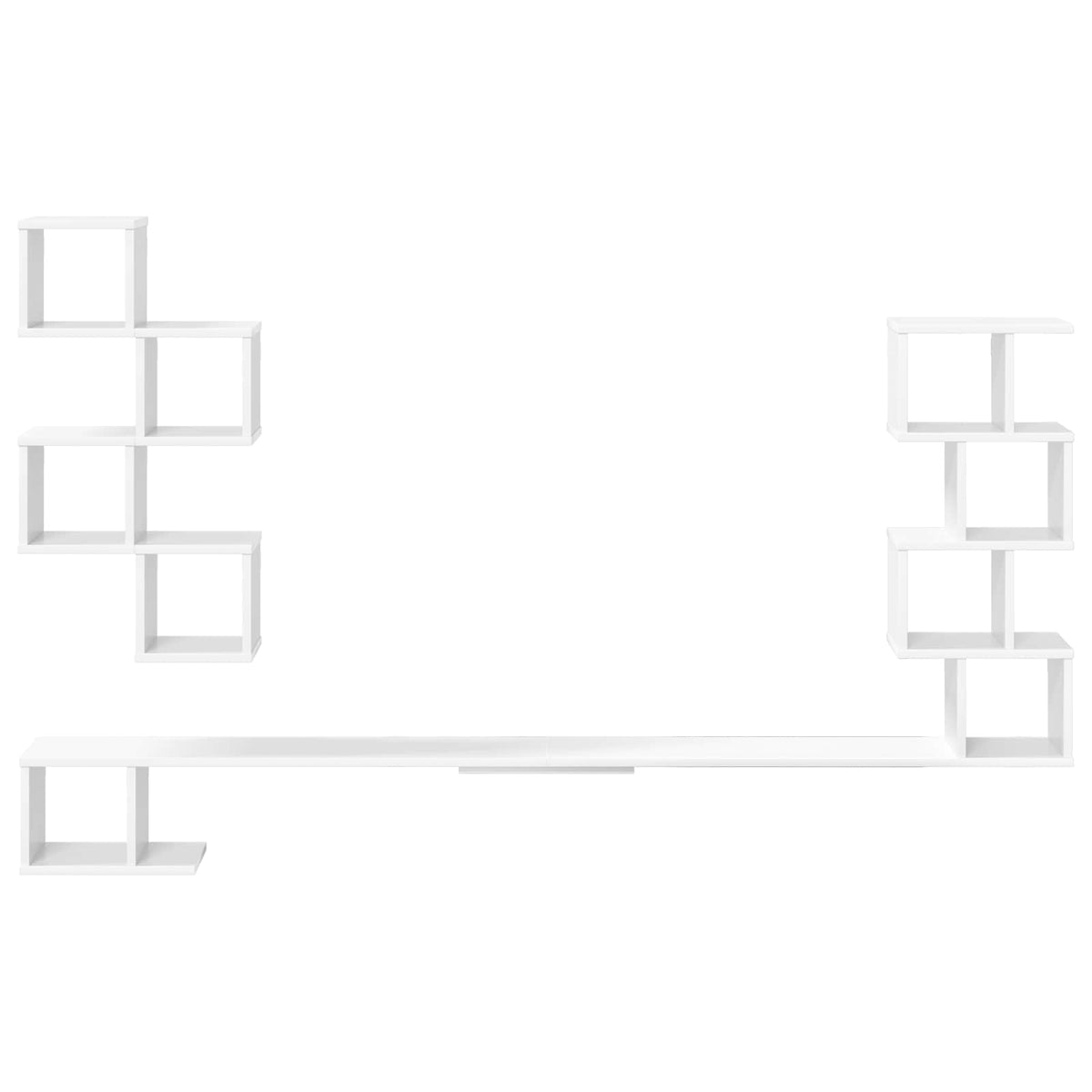 Wall-Mounted TV Shelf White 160cm | HomeAndLiving - 4